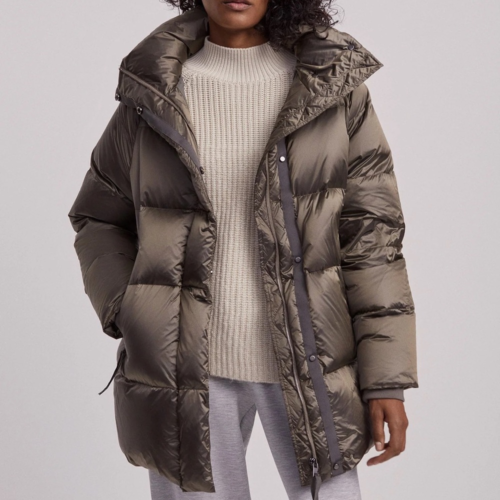 Varley Canton Down Jacket — brushed olive metallic